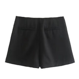 High Waist Lightweight Skort Black