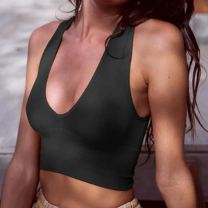 Sporty Workout Top Black