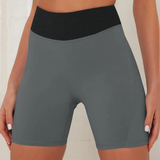 Two Tone Legging Shorts Gray