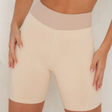 Two Tone Legging Shorts Tan