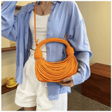 Braided Knotted Shoulder Bag Orange