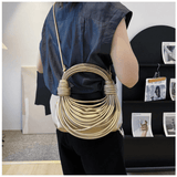 Braided Knotted Shoulder Bag Gold