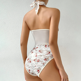 Lace Floral Bodysuit White