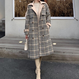 Plaid Coat With Belt Plaid