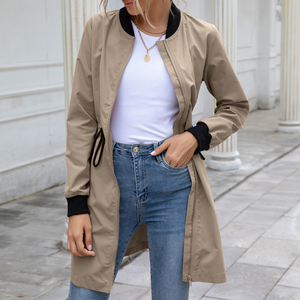 Drawstring Waterproof Bomber Tan