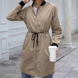 Drawstring Waterproof Bomber Tan