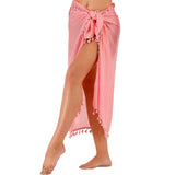 Wrap Tassel Skirt Cover Up Pink