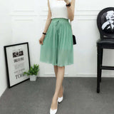 Chiffon High Waist Shorts Mint