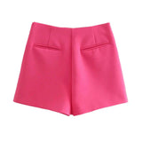 Candy Color Asymmetrical Skort Pink