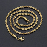 Rope Chain Necklace Gold