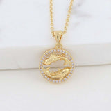 Astrology Sign Necklace Pisces