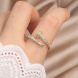 Resizable Pave Nail Ring