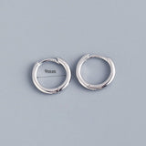 Stainless Steel Minimalist Hoop Earrings Silver