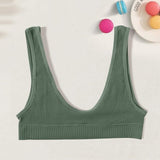 Plunge Workout Bralette Green