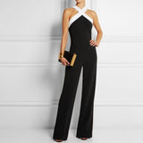 Elegant Halter Neck Jumpsuit Black