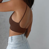 Seamless Workout Bralette Brown