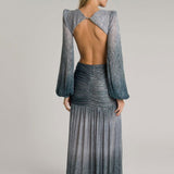 Flow Wrap Maxi Dress Blue