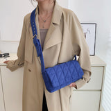 Quilted Shoulder Bag Blue