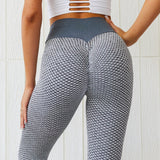 Mesh Lift Workout Leggings Light Gray