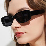 Rectangle Frame Sunglasses Black