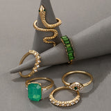 Green Vintage Ring Set