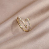 Resizable Pave Nail Ring Silver