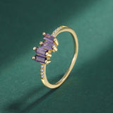 Baguette Amethyst Ring