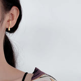 Asymmetrical Water Drop Earrings Gold