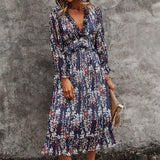 Moving On Midi Dress Navy Blue