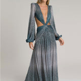 Flow Wrap Maxi Dress Blue